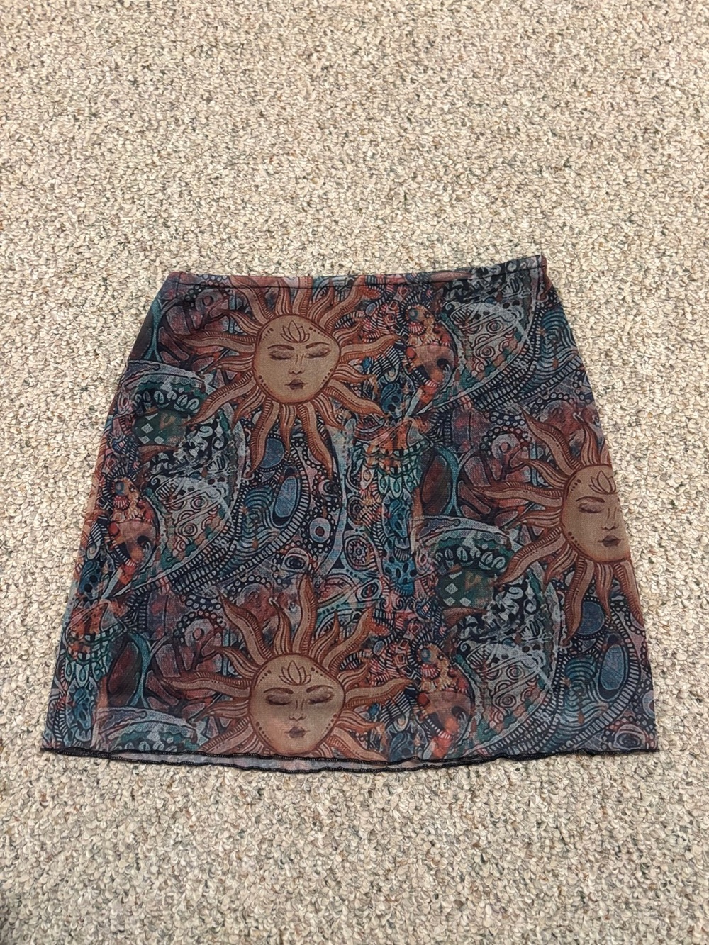 Multi-colored Design Mini Skirt